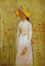 Fille habill e de blanc 1890