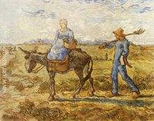 Morning Peasant Couple Going to Work