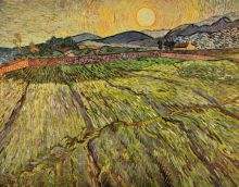 Enclosed Field with Rising Sun
