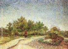 Lane in Voyer d Argenson Park at Asnieres