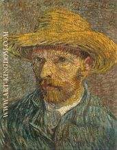 Self Portrait with Straw Hat 3