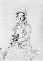 Mademoiselle Henriette Ursule Claire maybe Thevenin and her dog Trim