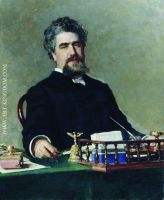 Portrait of engineer Ivan Yefgrafovich Adadurov chairman of the Ryazan Uralsk Railway Company from 1869 to 188