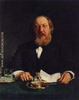 Portrait of poet and slavophile Ivan Sergeyevich Aksakov