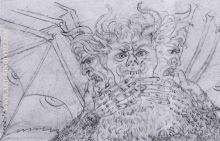 Sandro Botticelli Inferno Canto XXXIV detail 