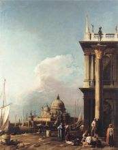 Venice The Piazzetta Looking South west towards S Maria della Salute