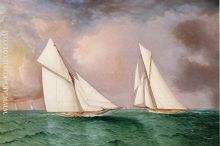 Vigilant and Valkyrie II in the 1893 America s Cup Race