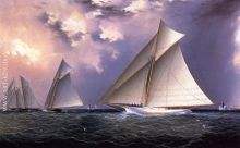 Mischief and Gracie America s Cup Trial Race 1881