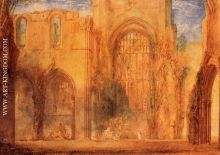 Interior of Fountains Abbey Yorkshire