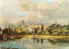 South View of Christ Church etc from the Meadows
