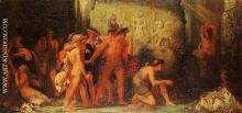 Athenians being Delivered to the Minotaur in the Cretan Laby
