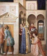St Lawrence Receives the Treasures of the Church