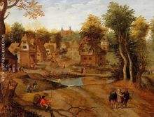 Village Landscape with Ammaus Pilgrims