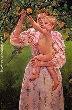 Baby Reaching for an Apple