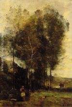 Cowherd in a Dell, Souvenir of Brittany