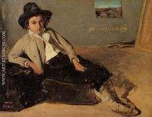 Italian Youth Sitting in Corot's Room