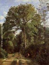 Edge of the Woods with a Female Cowherd