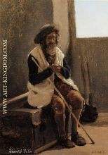 Old Man Seated on Corot's Trunk