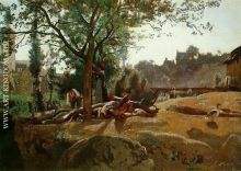 Peasants under the Trees at Dawn, Morvan