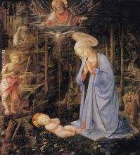 The adoration with the infant Baptist and St. Bernard