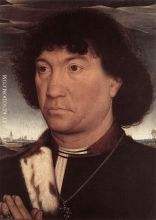 Portrait of a Man at Prayer before a Landscape