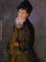 Isabelle Lemonnier with a White Scarf