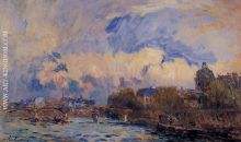 Paris, the Seine at Pont des Arts and the Institute