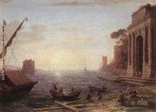 A Seaport at Sunrise