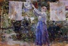 Woman Hanging out the Wash