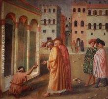 Healing of the Cripple and Raising of Tabatha (left view)