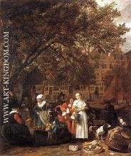 Gabriel Metsu - Vegetable Market in Amsterdam