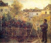 Claude Monet Painting in his Garden at Arenteuil