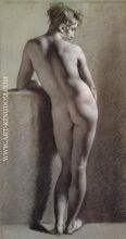 Standing Female Nude Seen from the Back