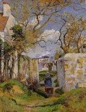 Peasant Pushing a Wheelbarrow, Maison Rondest, Pontoise