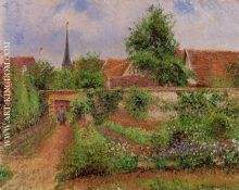 Vegetable Garden in Eragny, Overcast Sky, Morning