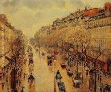 Boulevard Montmartre  Afternoon, in the Rain