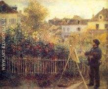 Monet painting in his Garten in Argenteuil