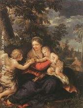 Holy Family Resting On The Flight To Egypt