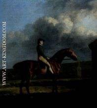 Portrait des Jockeys John Larkin,
