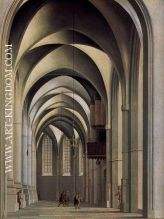 View of the ambulatory of the Grote or St. Bavokerk in Haarlem
