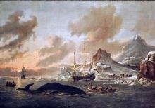 Dutch whalers near Spitsbergen